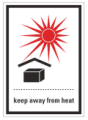 IATA NÁLEPKA SAMOLEPÍCÍ - KEEP AWAY FROM HEAT (10,5 X 7,4CM) OZN. 29023